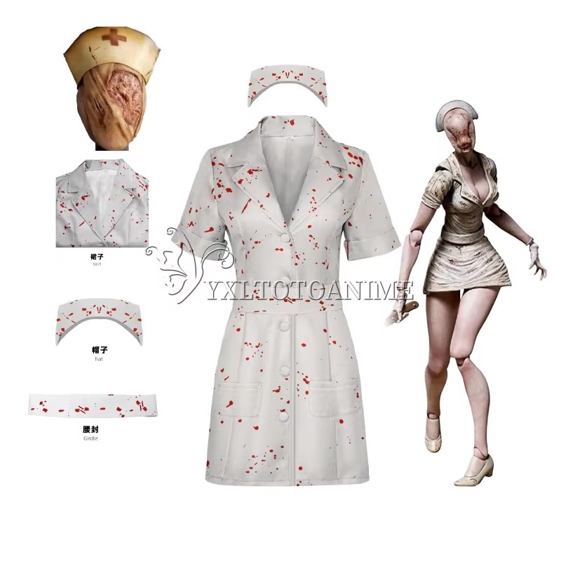 Medical Lab Uniform - Movie Silent Hill Cosplay Costume Nurse