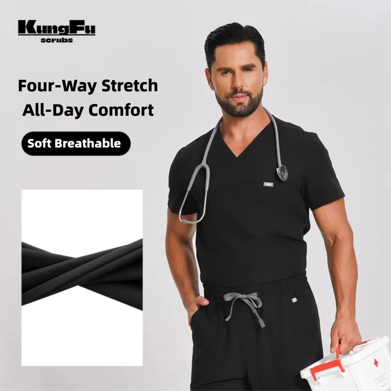 KUNGFU SCRUBS Men Surgical Uni - Medical Lab Uniform ulasan dan harga