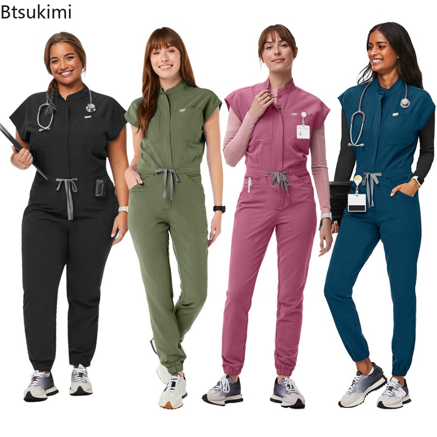 Fashion Zipper Jumpsuit Medica - Medical Lab Uniform ulasan dan harga