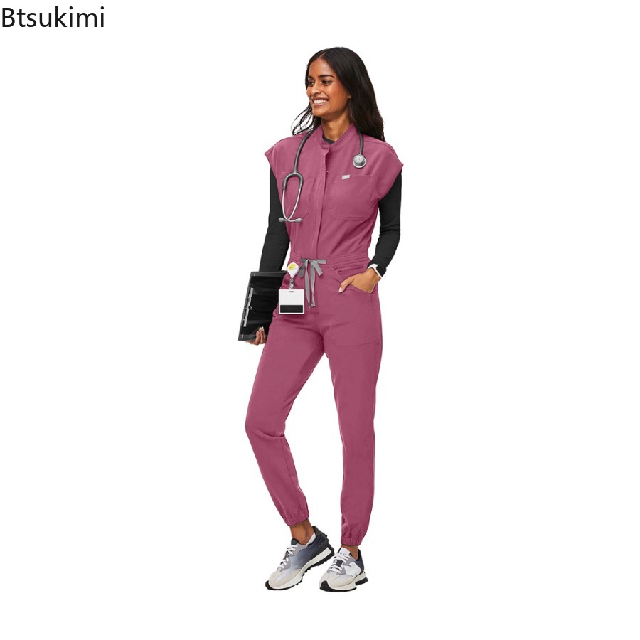 Fashion Zipper Jumpsuit Medica - Medical Lab Uniform ulasan dan harga