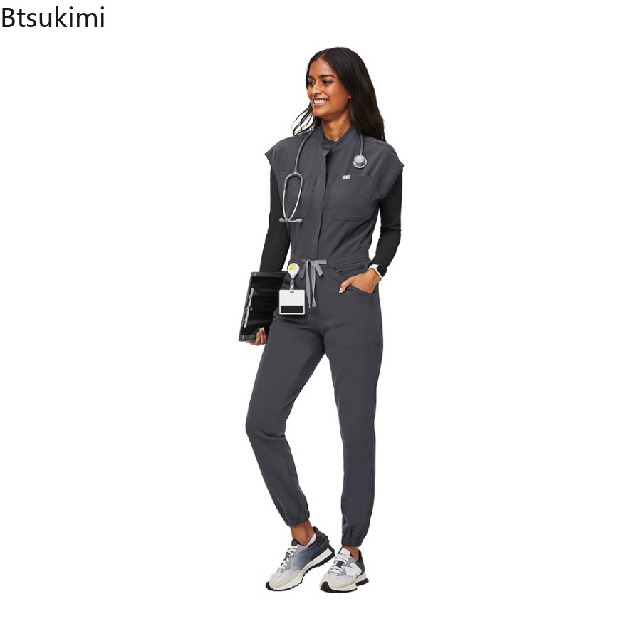 Fashion Zipper Jumpsuit Medica - Medical Lab Uniform ulasan dan harga