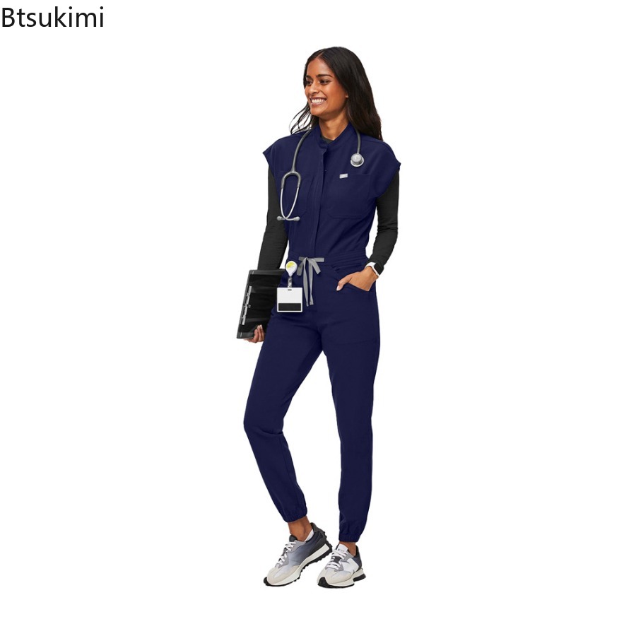 Fashion Zipper Jumpsuit Medica - Medical Lab Uniform ulasan dan harga