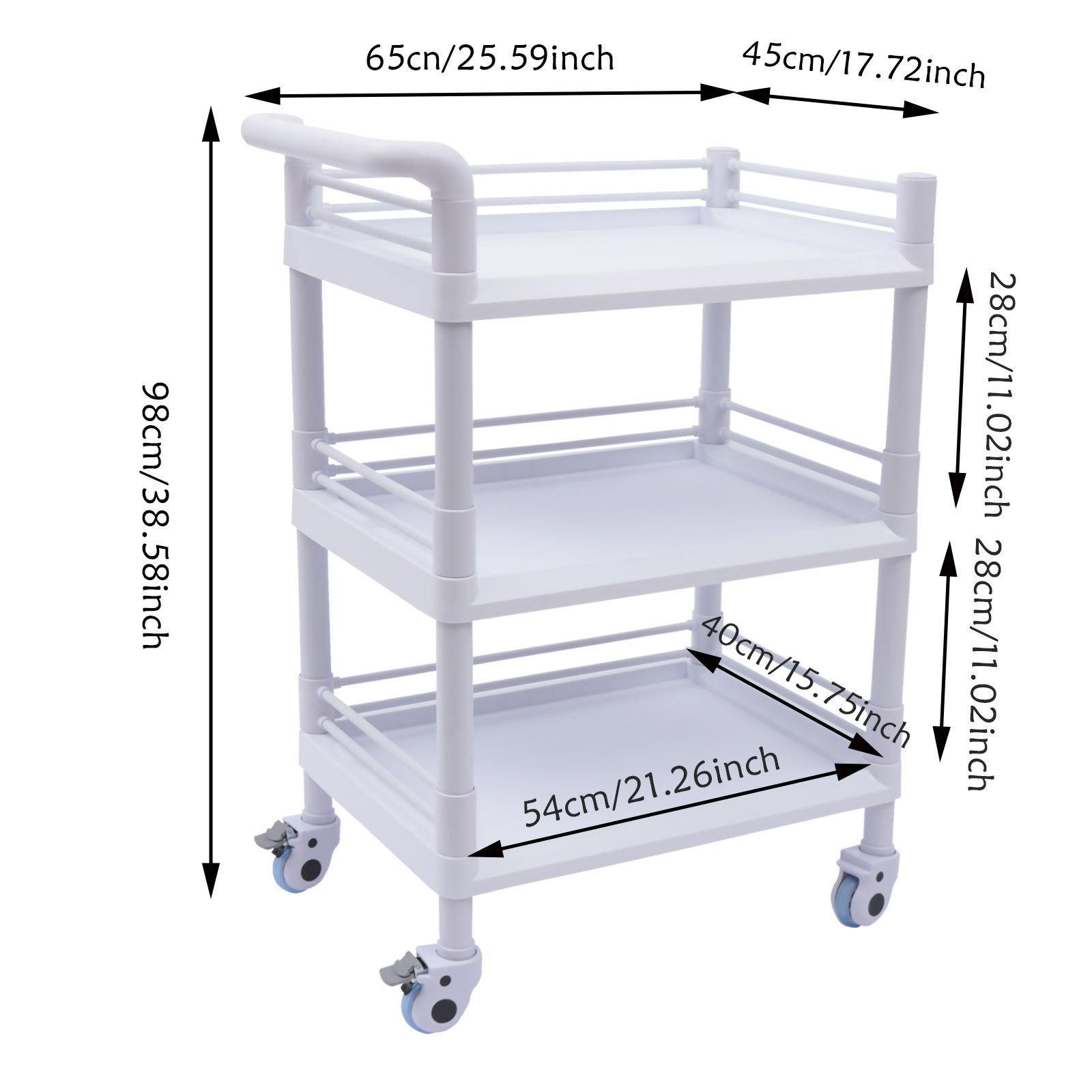 3 Tiers Rolling Cart, Kitchen, - Medical Lab Officer ulasan dan harga