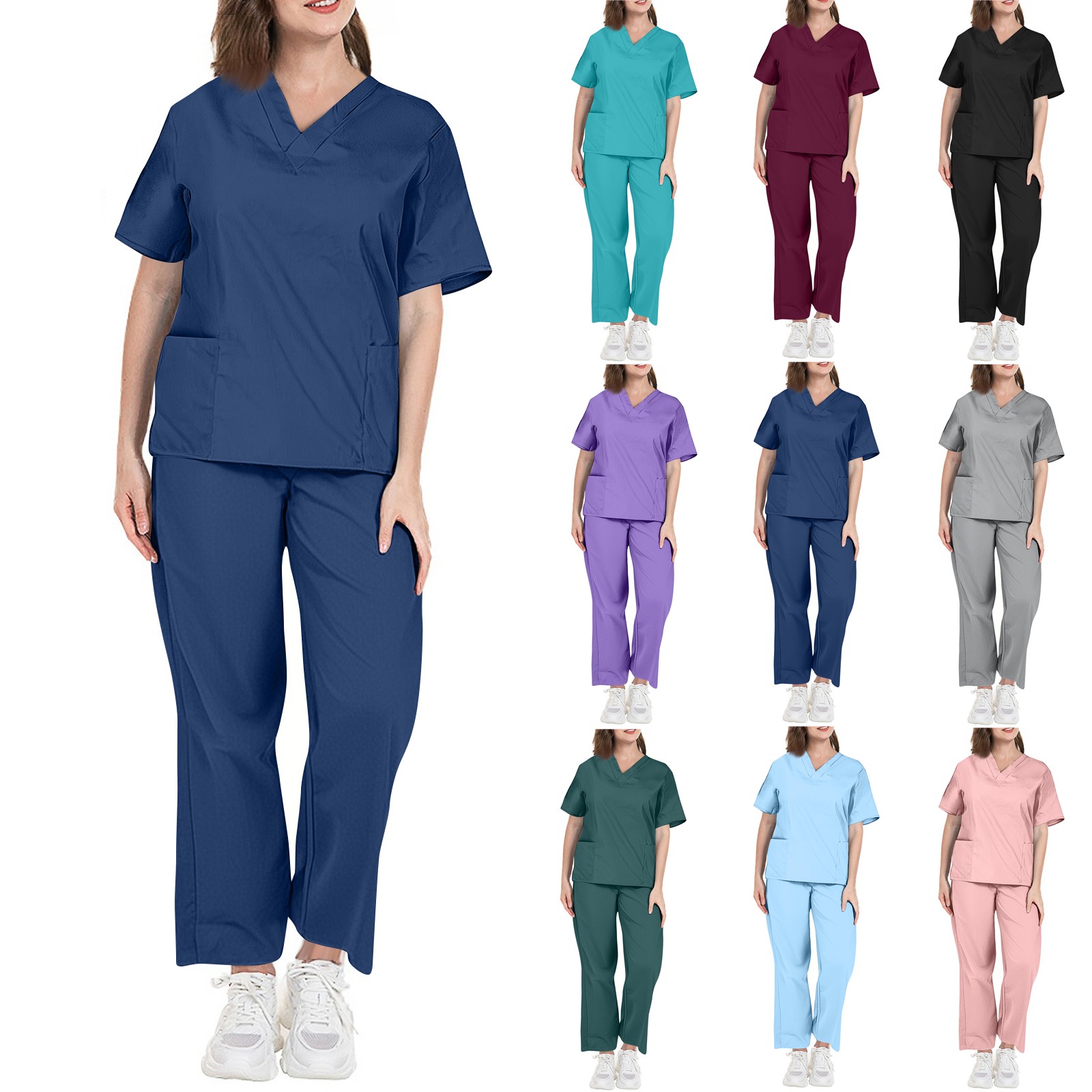 Women Jogger Sets Beauty Costu - Medical Lab Uniform ulasan dan harga