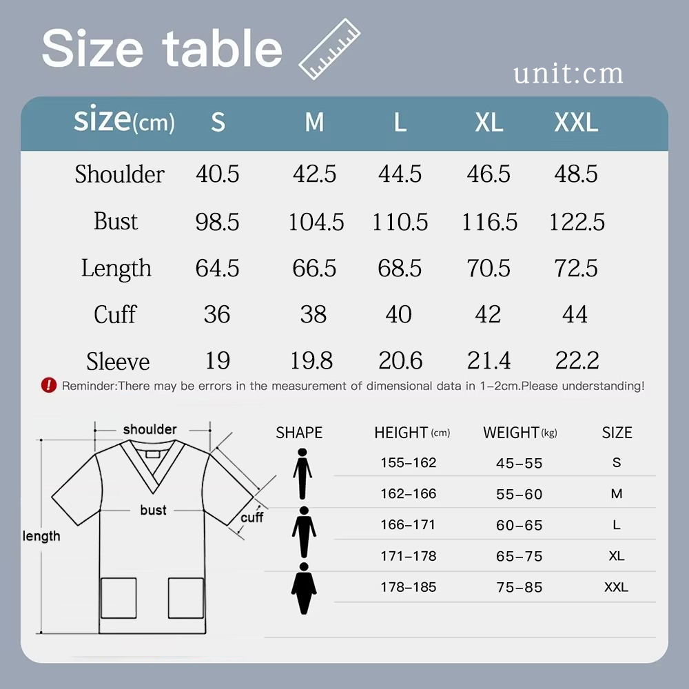 Stretch Cute Cartoon Print Nur - Medical Lab Uniform ulasan dan harga