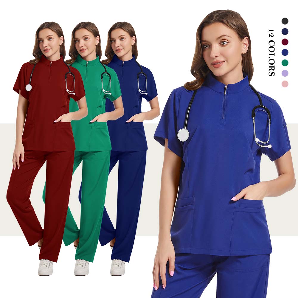 Stretch Scrubs Woman Set Medic - Medical Lab Uniform ulasan dan harga